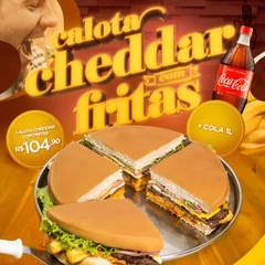 Calota Cheddar com Fritas + COCA 1L