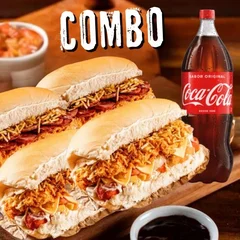 2x Frango com Catupiry + 2x Calabresa com Catupiry + Coca-Cola 2L + 2 Molho Verde da Casa
