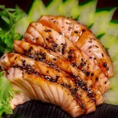 Sashimi flambado (5 cortes)