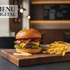 Burguer Cheese Bacon + Batata Frita