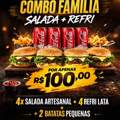 Combo família salada + 4 refri 