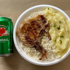 Bisteca & Purê + lata Guaraná Antárctica + R$ 14,99 leve outra marmitex