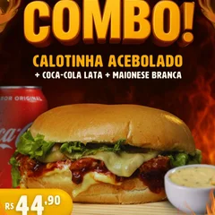 Combo Calotinha Acebolado + Coca-Cola Lata + Maionese Branca