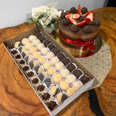 Combo 02- Torta chocolate + Brigadeiros= Descontos