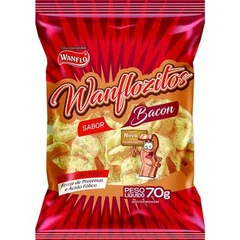 Salgadinho Wanflozitos Sabor Bacon Embalagem 70g