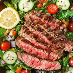 Alcatra Grelhada com Salada