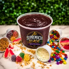 Supremo 1 LITRO ( 8 toppings grátis )