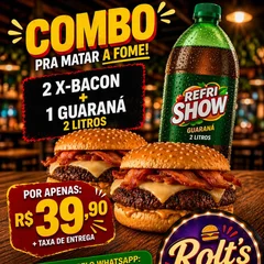 Casal (2 x Bacon + Refri 2litros)