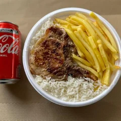 Bisteca & Fritas + lata Coca normal + R$ 14,99 leve outra marmitex