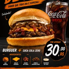 🍔🔥 COMBO SOLO DE HOJE 🔥🍔 1 Burger + 1 Coca Zero