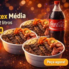 3 Marmitex Média + Coca cola 2 litros