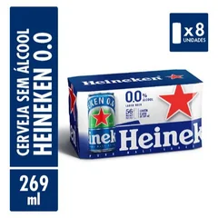 Heineken 269ml Zero Alcool (8 latas)