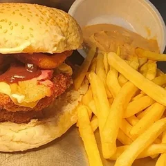 Hamburguer de frango frito