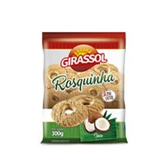 Biscoito Doce Girassol Rosquinha de Coco Embalagem 300g