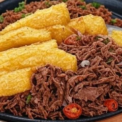 Janta regional Carne de Sol desfiada