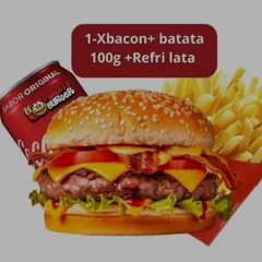 1 X Bacon + Batata Frita 100g+ 1 Refri Lata