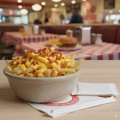 Porção de Batata Frita Grande com cheddar e Bacon