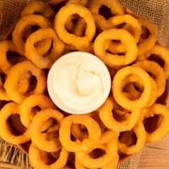 Anéis de Cebola Fritos