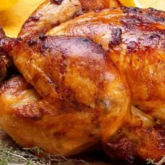 Frango assado na lenha