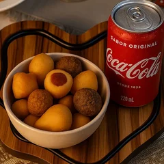 Combo de 10 Salgadinhos mistos +Coca cola 220 ml