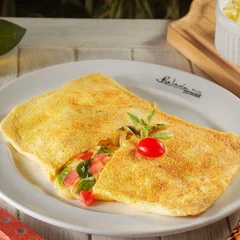 Omelete com Peito de Peru e  Queijo minas Frescal | Lanche Saudável