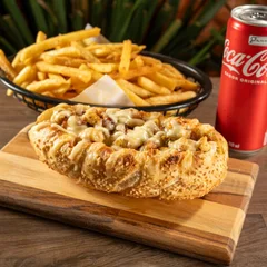 COMBO Pão Recheado de Frango #Batata + Bebida. 