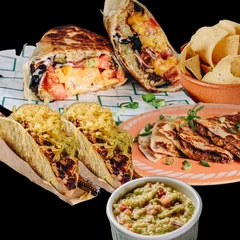 Tour Mexicano - Burrito + Quesadilla + 02 Tacos + Nachos + Guacamole
