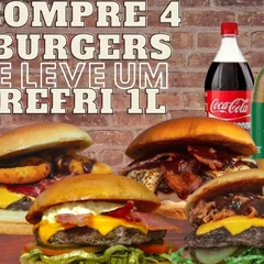 Combo 4  Burguers + Refri 1 Litro