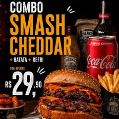 COMBO SMASH CHEDDAR + FRITAS + COCA LATA