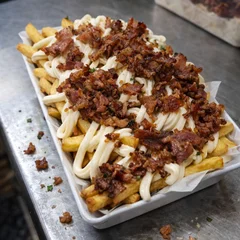 Batata Frita com Catupiry e Bacon