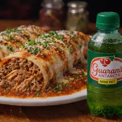 Panqueca Mista ao Molho Sugo + Guaraná Mini