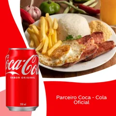 Linguiça toscana com ovo (P)+ Coca Cola Lata 350ml