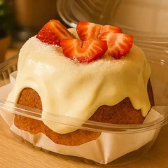 Bolo Vulcão Ninho com Morango