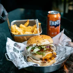 Combo Burger Salada especial + fritas + refrigerante"