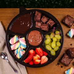 Fondue de Chocolate CASAL DE LUXO - GRÁTIS Nutella  + 4 Acompanhamentos Grátis!