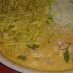 Strogonoff de camarão 