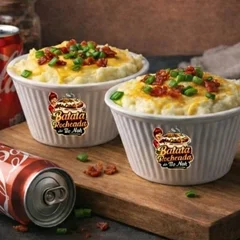 2 Batatas + 2 Bebidas - Escolha seu recheio 