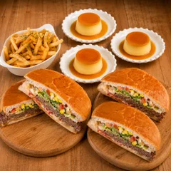 TRIO PARADA DURA PRA 3 (2 Xis e Batata Gigante+3 Sobremesas)