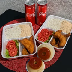 Combo em Dobro: 02 Frango Milanesa+ 02 Coca-Cola + 02 Pudim