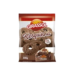 Biscoito Rosquinha de Chocolate Zero Lactose Girassol 300g