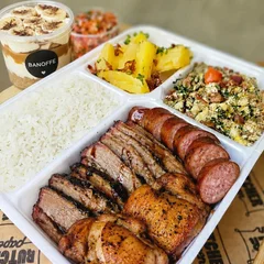 Executivo Mix Churrasco (Costela, Filé de sobrecoxa, Linguiça Toscana) + Banoffe