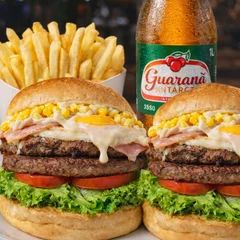 2 X- TUDO + 1 PORÇÃO DE BATATA + 1 GUARANÁ 1 LITRO