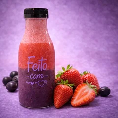 SUCO 500ml Açaí + Morango