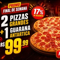 2 Pizzas Grandes + 1 GUARANA ANTARTICA