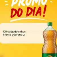 125 salgados fritos + 1 fanta guaraná 2 l