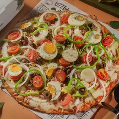 Pizza Fit de Portuguesa | Pizza Saudável