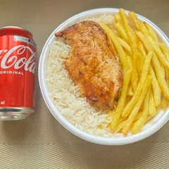 Frango Grelhado & Fritas + lata Coca normal + R$ 14,99 leve outra marmitex