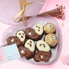 Kit Coração de Brownie - Ninho - Nutela e Ferrero Rocher