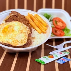 Marmita Econômica - Bife a cavalo + % off