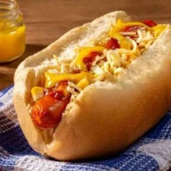 Dogão de carne moída com frango